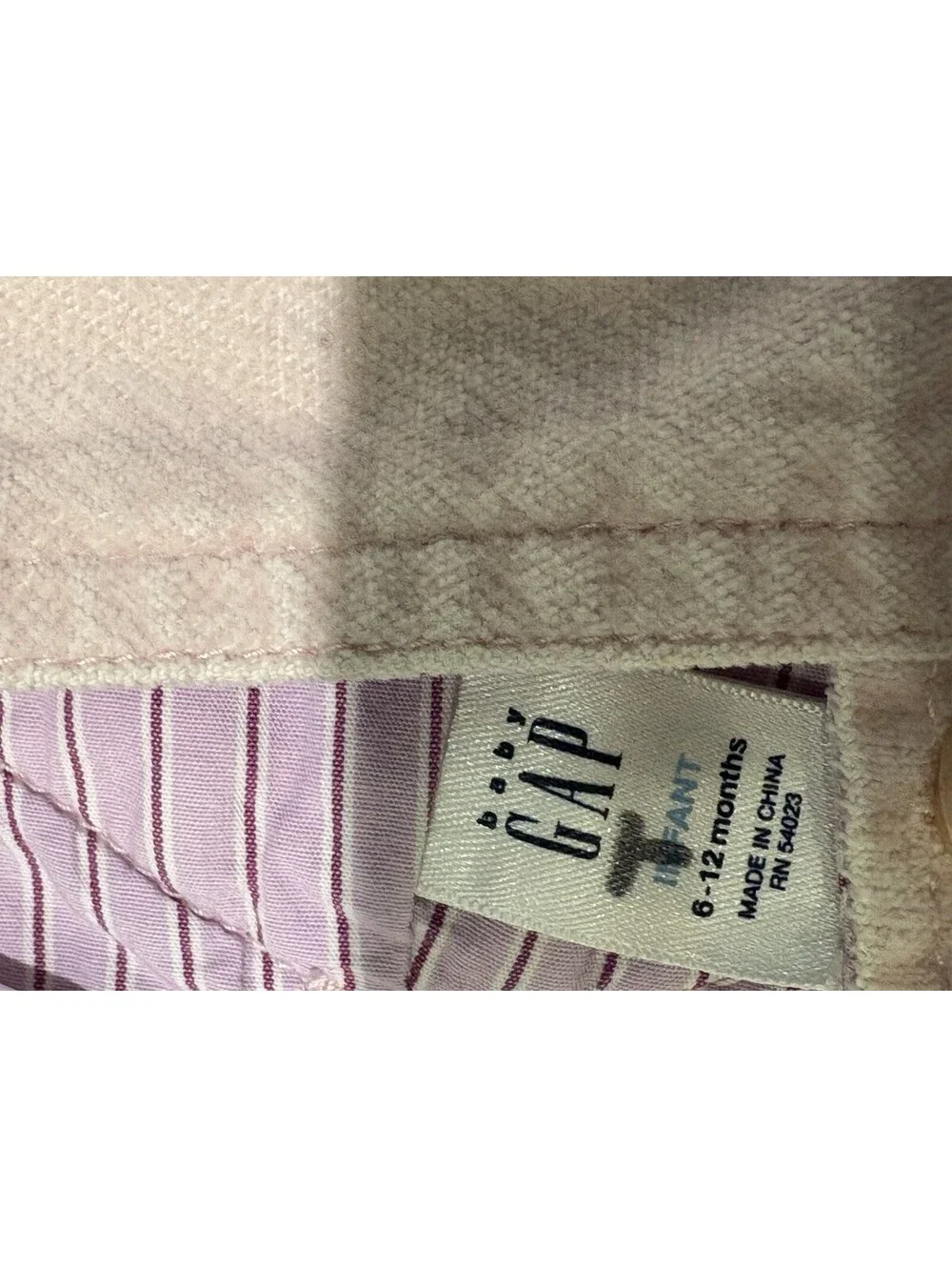 Gap Baby Girls Pink Corduroy Striped Overalls One-Piece 6-12M Pockets Snap